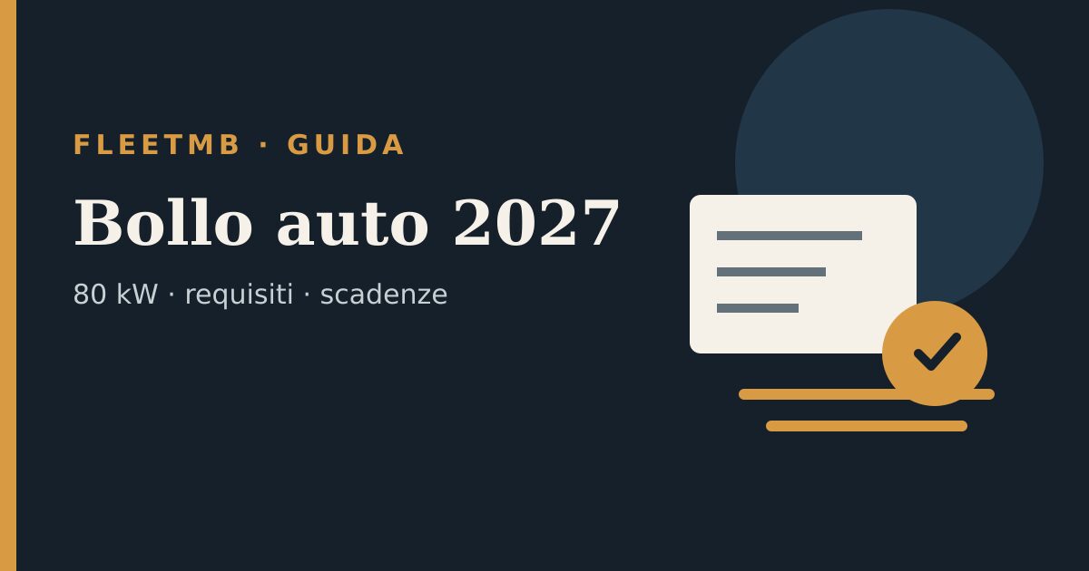 Illustrazione editoriale di una carta di circolazione e una lente di verifica per il bollo auto 2027